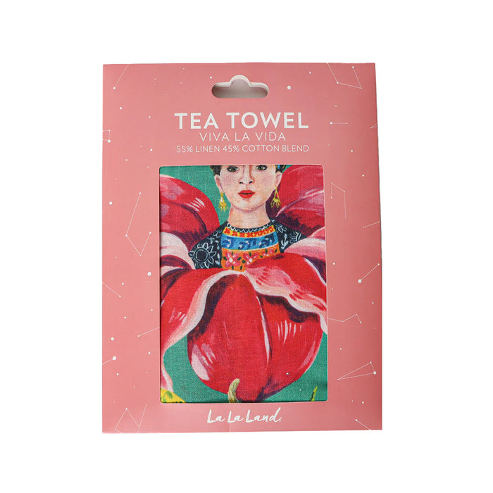 Viva La Vida Flower Tea Towel