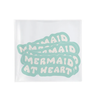 Mermaid at Heart sticker shown on a water bottle — coastal vinyl decal by Daydream Prints
