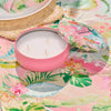Picnic Protector citronella candle styled on an outdoor picnic table with food and summer entertaining
C