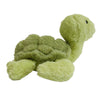 Tommy Turtle plush toy side view showing textured shell detail in pastel green
