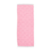 Resort Towel Pink Palm - 100% cotton terry with tonal palm jacquard and white fringe trim
