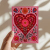 Scandinavian folk heart A5 mini art print on premium matte paper - Travel and Tide
