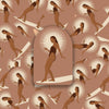 Close-up of Sun Glider sticker detail, premium matte finish, 100mm wide
