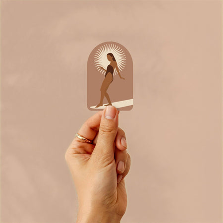 Sun Glider waterproof matte vinyl sticker by Travel and Tide, designed in Australia
