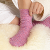 The Comfiest Socks in heather rose — responsibly sourced cashmere wool blend socks by Bed & Butter
