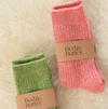 Light red cashmere wool blend socks worn and styled — soft, cosy and durable everyday socks by Bed & Butter
