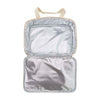 Tiki Island Picnic Make Take Bag open showing insulated polyethylene foam lining
