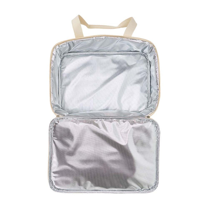 Tiki Island Picnic Make Take Bag open showing insulated polyethylene foam lining
