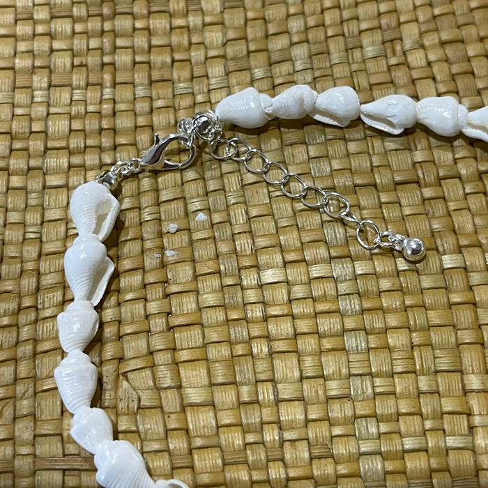 White Shell Anklet - detail view | Travel & Tide