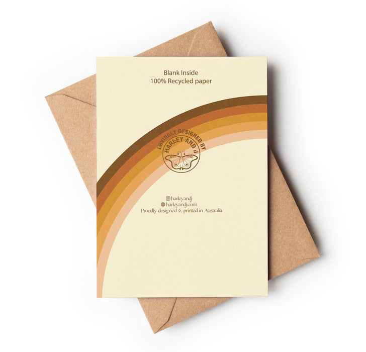 You Are Loved greeting card with kraft envelope and cello bag, blank inside
