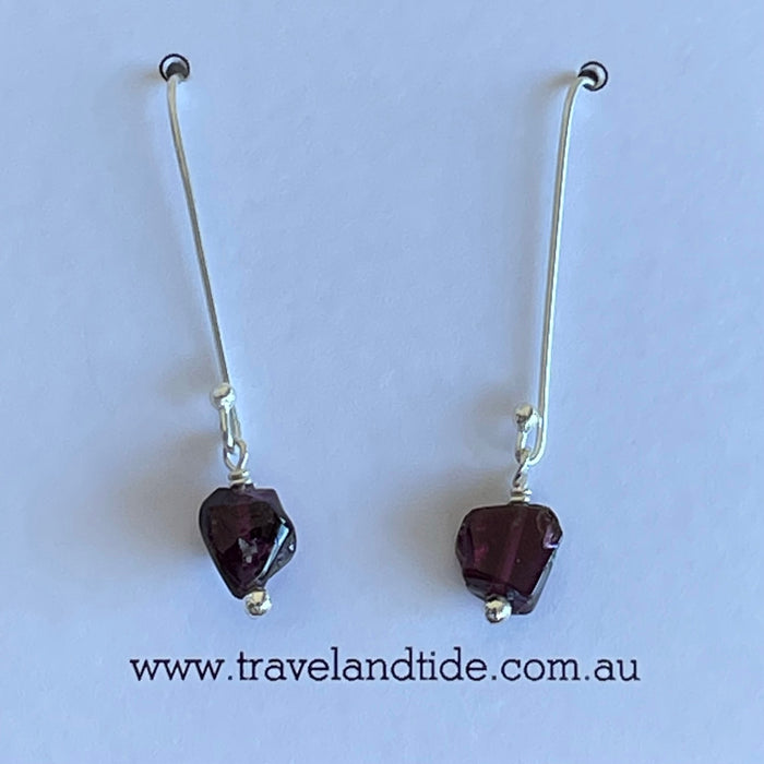 Rhodolite Drop Earrings