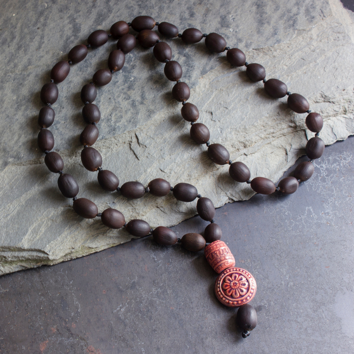 Lotus Seed Necklace - Red