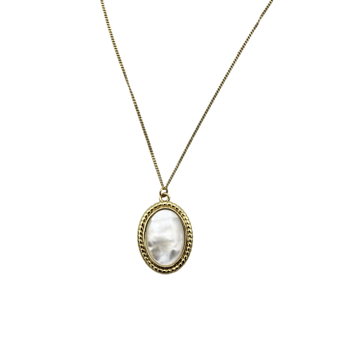 Mother of Pearl Oval Necklace