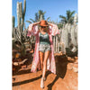 Dreamweaver Kimono - Wildflower Pink - styled shot | Travel & Tide